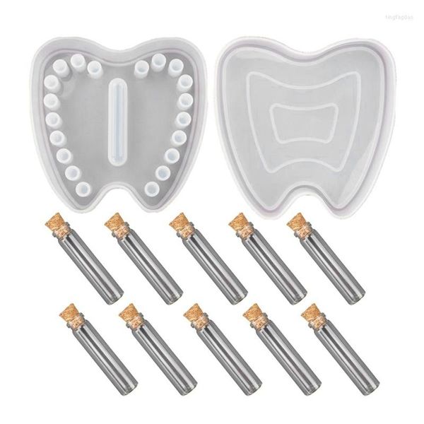 Moldes de cozimento Faça você mesmo molde de resina epóxi de cristal dente decíduo Lanugo caixa memorial ferramenta de fabricação de armazenamento de silicone