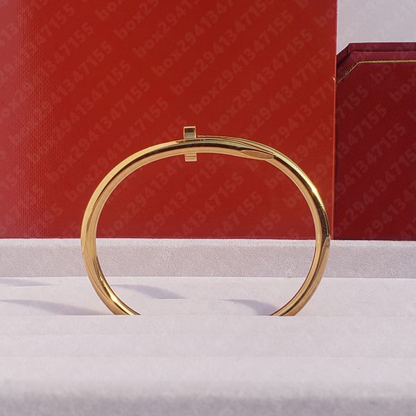 bracciale a catena braccialetti per unghie designer per gioielli da donna per uomo oro rosa placcato in argento di alta qualità con diamante pieno bracciale rigido in oro da uomo Bracciale per regalo di festa