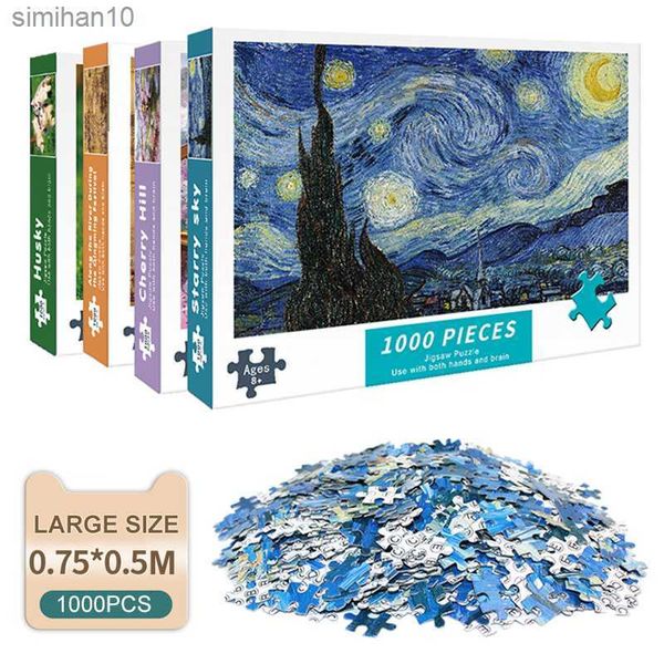 Puzzles für Erwachsene, 1000 Teile, Papierpuzzle, pädagogisch, intellektuell, dekomprimierend, DIY, großes Puzzle, Spiel, Spielzeug, Geschenk, L230518