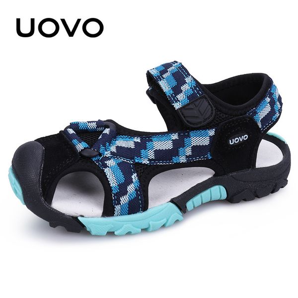 Sandálias UOVO Marca de Calçados Verão Praia Meninos e Meninas Sapatos Respirável Casual Esporte Chinelos Criança #2535 230608