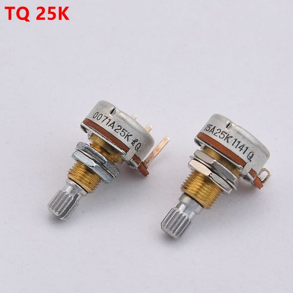 1 Stück TQ A25K Messingschaft Potentiometer (POT) für E-Gitarre Bass Active Pickup