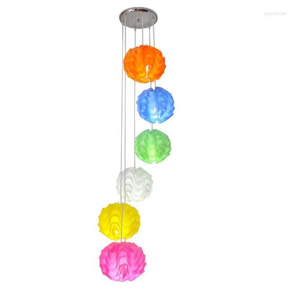 Pendelleuchten Droplight der zeitgenössischen und vertraglichen Halle die Treppe PVC Wave Ball Wohnzimmer Licht