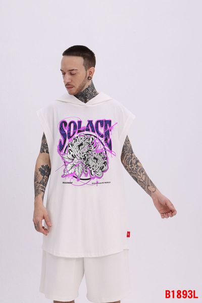 Modaya uygun hip-hop retro batı sahil Erkekler Serin Kadın Kaşakıklığı Kapşonlu Kolsuz Yelek Hip-Hop T-Shirt Erkek ve Kadın Çiftleri