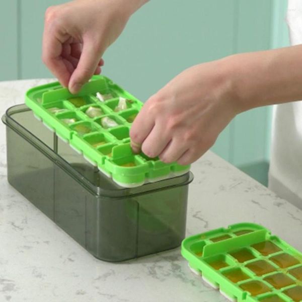 Stampi da forno 1 Set Vassoi per ghiaccio in plastica Ecologici Non appiccicosi Cube Maker Making Box Decorazione per torte Stampo Accessori per frigorifero