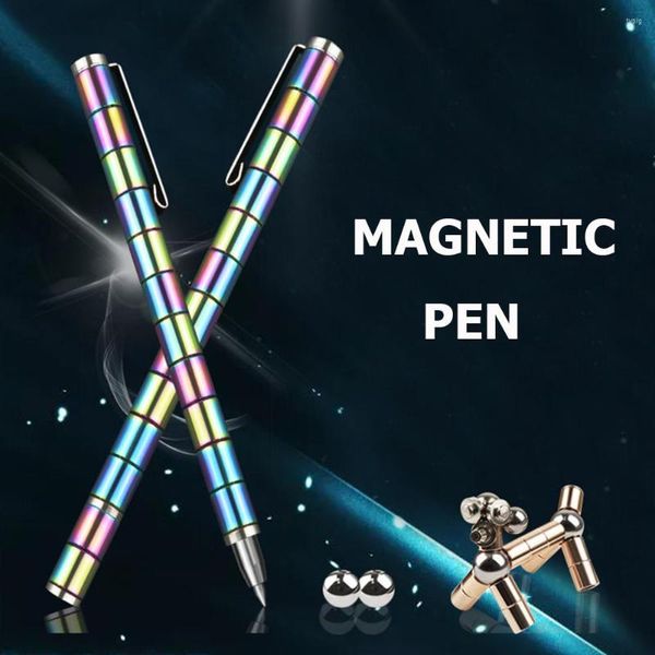 Вечеринка Magnetic Pen Metal Fun Mant Ink Creative Office Office Канцелярские товары полярные конденсаторы подарки подарки подарок