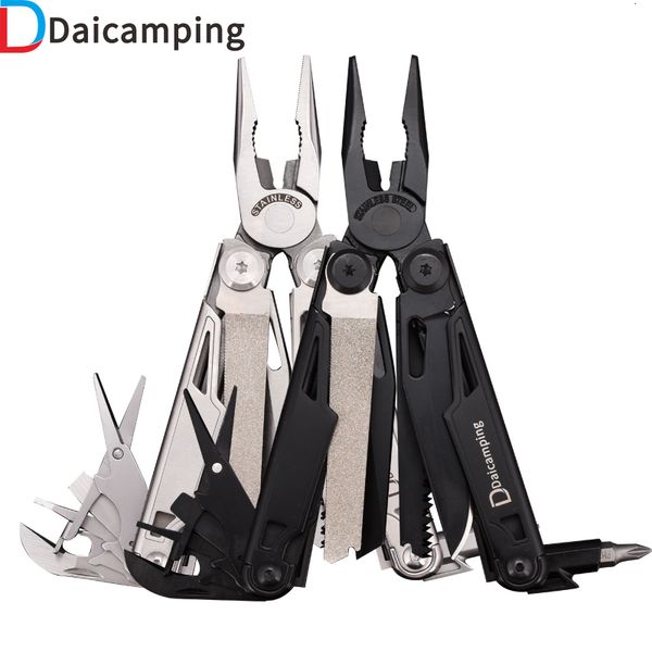 Pliers DAICAMPING DL12 CLIP Многофункциональные зажимы 7CR17MOV Формирующий нож Инструменты Многотул.