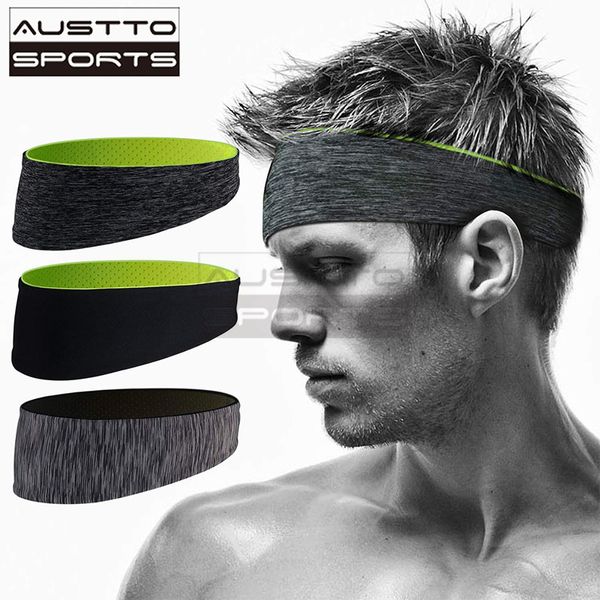 Sweatband Austto Sports Headband Slim Workout Cooling para Hombres Mujeres Running Sycling Outdoor Sport 230608