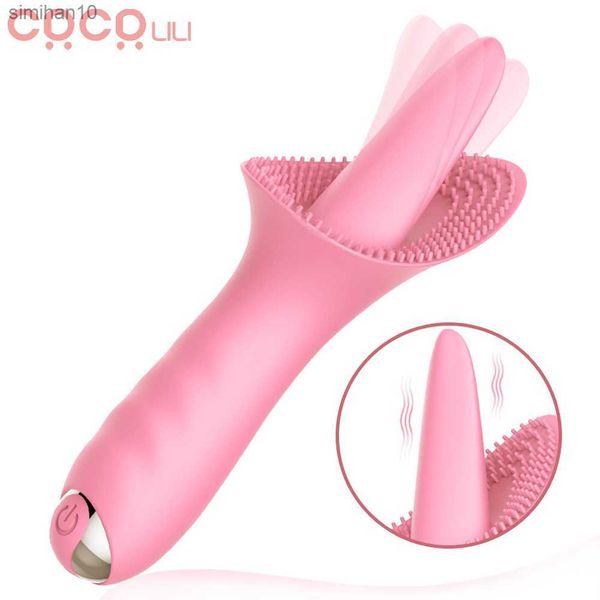 Lamber a língua G Spot Clitoral Vibrador Clit Tickler Sex Toy for Women 10 Pattern Vibration Vaginal Massage Adult Orgasm Product L230518