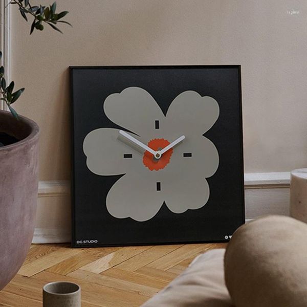 Relógios de parede Mecanismo Infantil Relógio Decorativo Pequeno Nórdico Interior Moderno Elegante Saat Decoração Para Quarto AB50WC