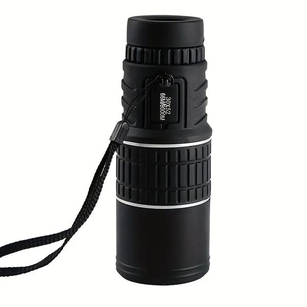 1pc 30X52 Telescópio Monocular Portátil Monocular para Observação de Pássaros Vida Selvagem Caça Caminhada Concerto