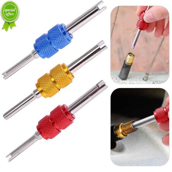 New Tire Conditioning Valve Core Steli Remover Screwdriver Car Truck Wheel Repair Tool Accessori per auto a doppio uso Tire Remover