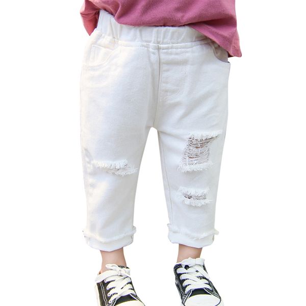 Jeans Girl Toddler Boys Girls Pantaloni strappati Primavera Autunno per bambini Abbigliamento stile casual 230609