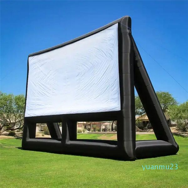 Modello di tenda per film all'aperto Schermo per film gonfiabile Proiezione per cinema Schermo per film Home Theater proiettato con ventilatore