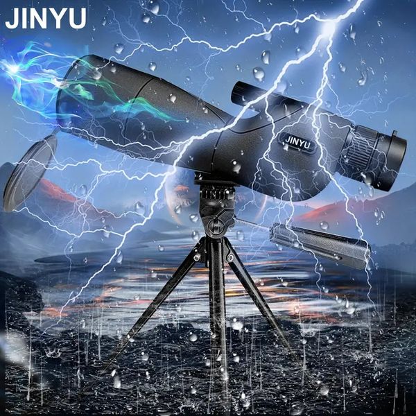 Прицел Jinyu с штативом 25-75x60 мм водонепроницаемой угловой угловой BK7 PRISM для целевой стрельбы за птицами Наблюдение за охотой