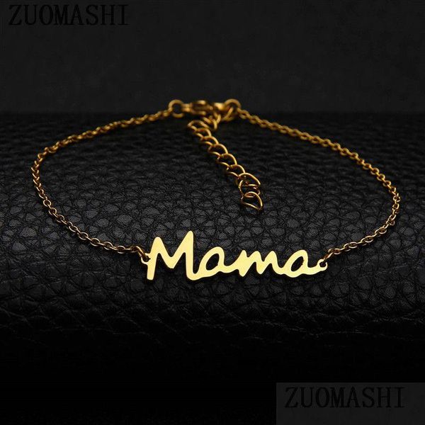 Catena Mothers Love Bracciale con ciondolo in acciaio inossidabile Gioielli minimi in argento dorato per le mamme. Braccialetti Perfect Day Drop Delivery Dhkfi