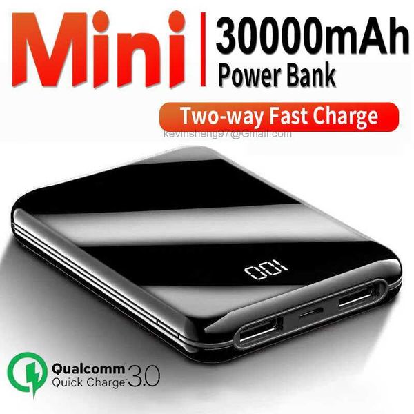 LOGO personalizzato gratuito Mini Pocket Power Bank portatile 20000mAh Power Bank a ricarica rapida bidirezionale HD Display digitale Batteria esterna per Xiaomi Iphone