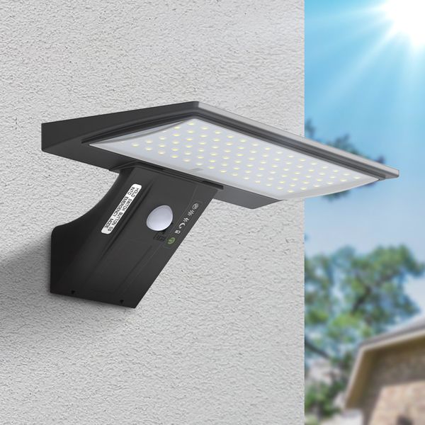 Solarlicht für Schuppen, 90 LED Solar Motion Sensor Sicherheitsleuchte wasserdicht von außen für Gartenzaun Tür Yardweg