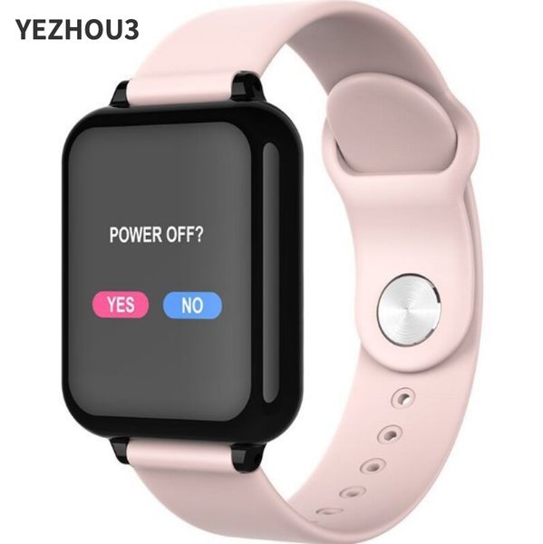 YEZHOU3 B57 android e iphone mulher negócios relógio inteligente à prova d'água rastreador de fitness esporte para smartwatch monitor de freqüência cardíaca funções de pressão arterial