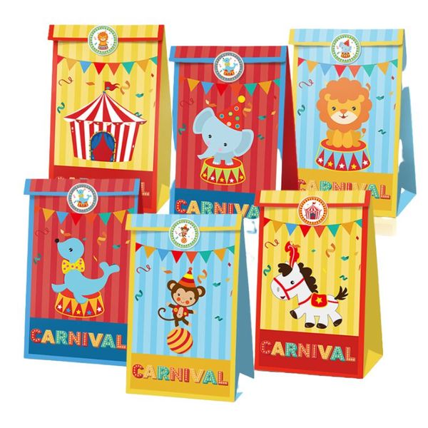 Geschenkpapier Mexiko Zirkus Elefanten Karneval Partytüte Geburtstag Süßigkeiten Papier 22 x 12 x 8 cm Drop Lieferung Ots0L