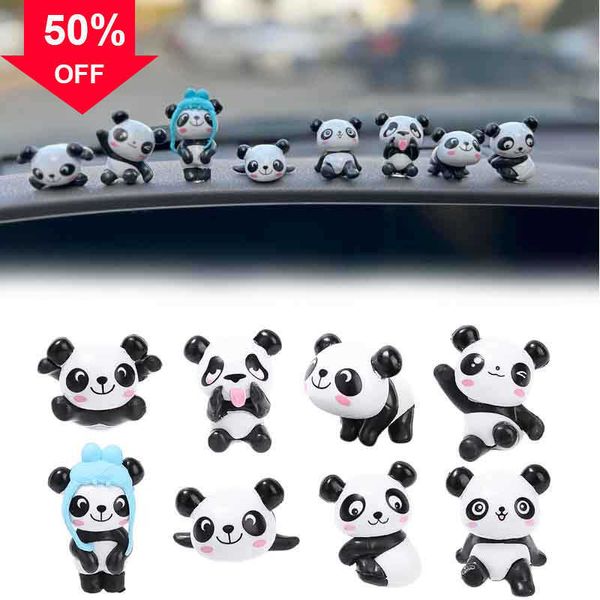 New Cute Panda Car Center Console Specchietto retrovisore Decorazione Giocattolo Decorazione Interni Organizer Accessori auto