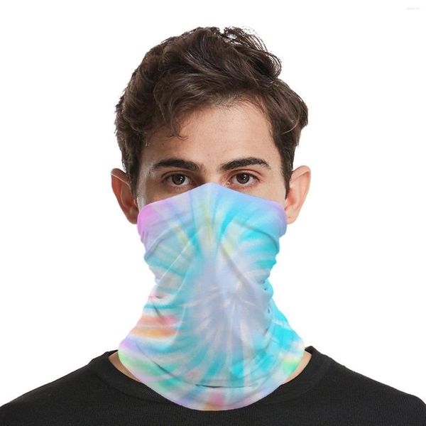 Bandanas Ombre Tie Dye Bandana Bunter Hippie-Druck Winddichtes Angelhalstuch Hip-Hop-Modemaske