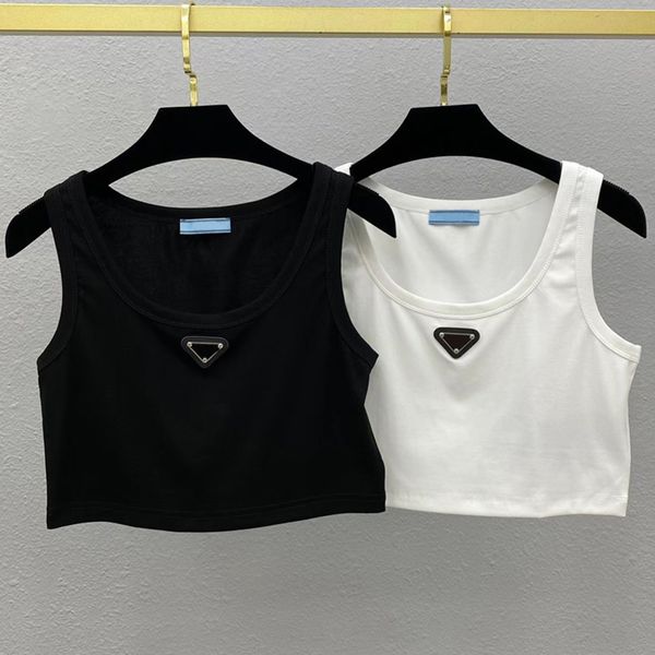 Designer-Damen-Top, kurze Tanks, Stickerei, sexy, schulterfreie Tank-Kleidung, lässig, ärmellos, rückenfrei, Weste, T-Shirt, Damen, einfarbig, T-Shirt, Tops, Westen, hohe Qualität