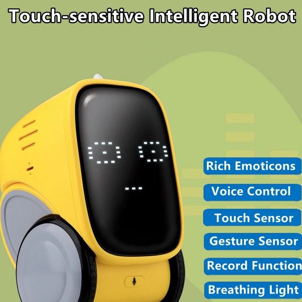 Interazione genitore-figlio Controllo vocale Robot Elettronica per bambini Musica Danza Registrazione Luce respiratoria Giocattolo sensore tattile intelligente