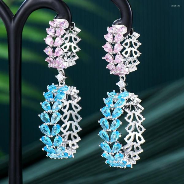 Orecchini a bottone GODKI Orecchino a fiore per le donne Flusso di moda da sposa Cubic Zirconia Brincos Boucle D'oreille 2023 Gioielli alla moda della Boemia