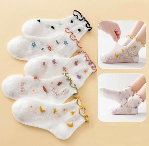 Mode Kinder Socken Baby Mädchen Jungen Kleinkinder Baumwolle Socken Atmungsaktive Sommer Dünne Mesh Socken Großhandel