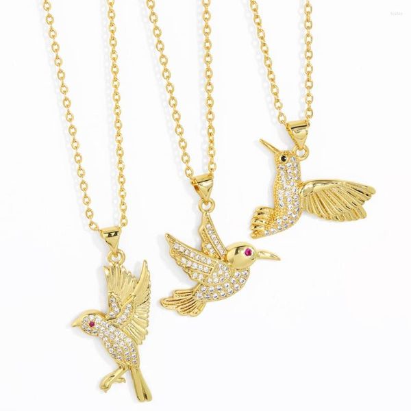 Anhänger Halsketten Kawaii Vögel Halskette für Frauen Ins Mode Halsreifen Schlüsselbein Kette am Hals Zubehör Niedlicher einfacher Schmuck KBN027