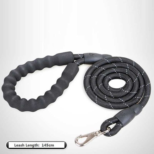 Collari per cani Guinzagli Guinzaglio in nylon spesso di qualità Comodo controllo in pelle per piccoli accessori Pitbull Gold Retriever di medie dimensioni Z0609