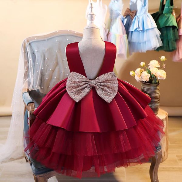 Mädchen Kleider Mädchen Kinder Prinzessin Party Kleid Abend Geburtstag Elegante Ärmellose Kinder Kleidung Kleinkind Kuchen Tutu Sommer