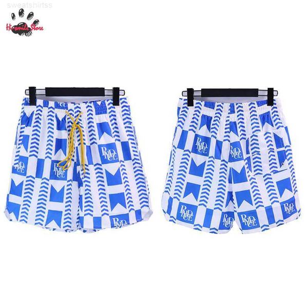 Shorts Masculino Rhude Shorts Homem Mulher Verão Praia Casual Hip Hop Melhor Qualidade Moda Verde Azul Preto Laranja Calções