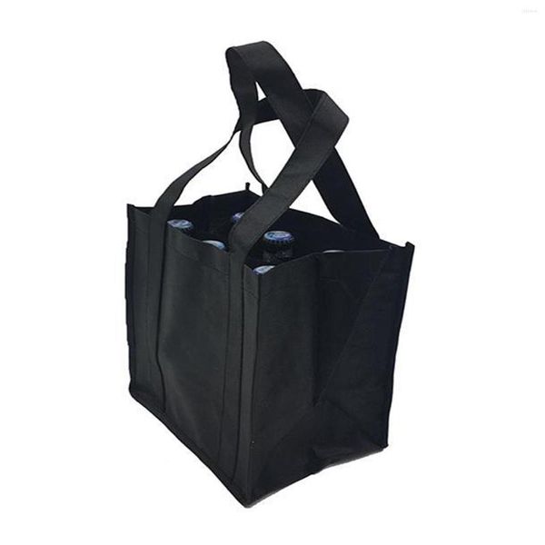 Confezione regalo Borsa per bottiglia di vino Pieghevole Facile da pulire 6 scomparti con maniglia per il trasporto Leggero Picnic Resistente agli strappi Portatile