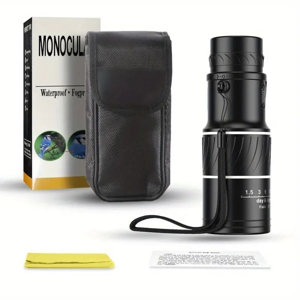 Apexel HD Dual Focus Monocular 16x52 BK4 Prism Compact для взрослых детей для детей