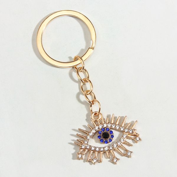 Creative Devil's Eye Keychain Pendant Jewelry Diamond Set Evil Eye Bag Portachiavi per auto Accessori sfusi