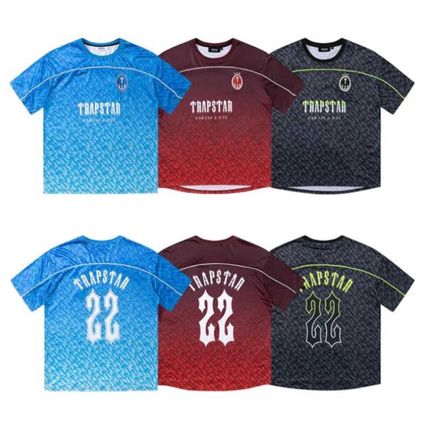 Trapstar T-shirts Mens Football Jersey Tee Women Summer Casual Solto Quick Dry Drying T Shirts Manga Curta Tops Tidal flow design 658ess