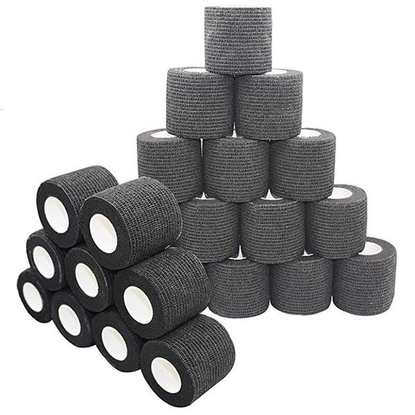 Ginocchiere per Gomiti 12-48 Rotoli Fasciatura Autoadesiva Nastro di Pronto Soccorso Elastico Atletico per Recupero Infortuni Sportivi Pet Vet Wrap 1/2/3/4 Inchx5 Yards 230609