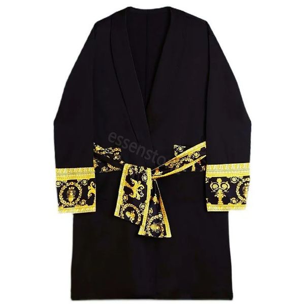 Erkekler İpek Sleepwear Nightgown Casual Kimono Batrobe Light Lüks Retro Rüzgar Yem