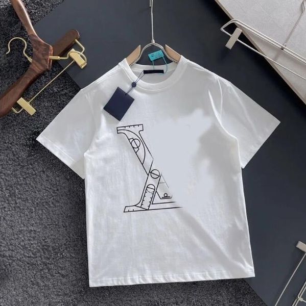 Дизайнерские роскошь мужчины женщины T Рубашки свободные негабаритные футболки модные мужчина писем рубашка роскошные уличные шорты рукав одежда Мужчина Луиз.