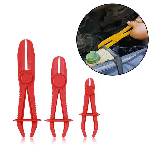 Pinze 3PcsSet Pinza a mani libere in plastica Pinza regolabile Fascetta stringitubo sigillante Freno Linea carburante Tagliata Riparazione tubo acqua per auto Strumenti di riparazione 230609