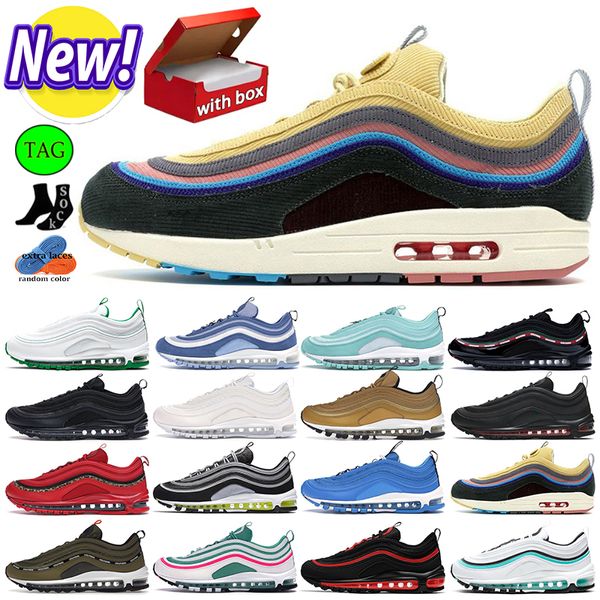 Con scatola Cushion Scarpe da corsa Uomo Donna Triple Black White Gold Sliver Bullet Sean sean wotherspoon Jesus Bred Metallic og Mens Trainers Outdoor Sneakers taglia 36-45