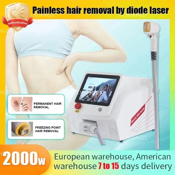 Der meistverkaufte Diodenlaser 2000 W RF-Laser 3-Wellenlänge Ice Platinum Tragbarer Haarentferner 755 808 1064 NM