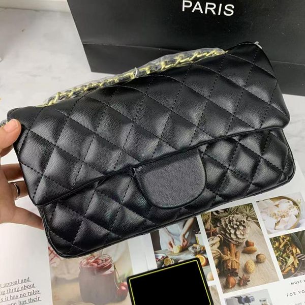 Saco de moda 10A Flap Chain Shoulder Bag Designer Handbags Women Crossbody Caviar Grain Genuin Leather Fashion Cross Body Bags Totes Ladies Clutch handbag Chanel Wallet Purses