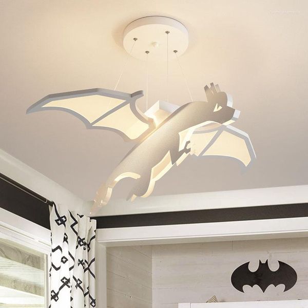 Lustres Candeeiro Pingente Led Lustre de Arte Quarto Infantil Luz de Teto Charizard Decoração de Quarto Infantil Decoração de Interiores