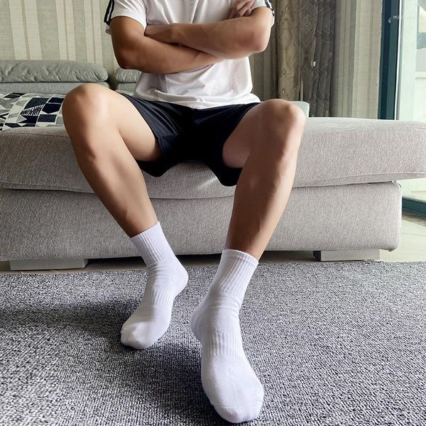 Herrensocken atmungsaktive Baumwollsportmänner weiße Jungen Deodorant Schweiß absorbierender Basketball Trend