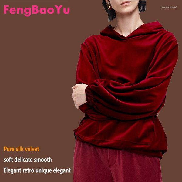 Mulheres Camisetas Fengbaoyu Veludo Primavera Outono Senhora Suéter Com Capuz Solto Vento Preguiçoso Manga Comprida Casaco de Lazer Macio e Confortável Roxo