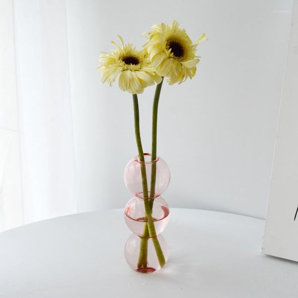 Vazolar Modern Ev Dekoru Cam Küçük Terraryum Masa Süsleri Bonsai bitkisi için çiçek vazo