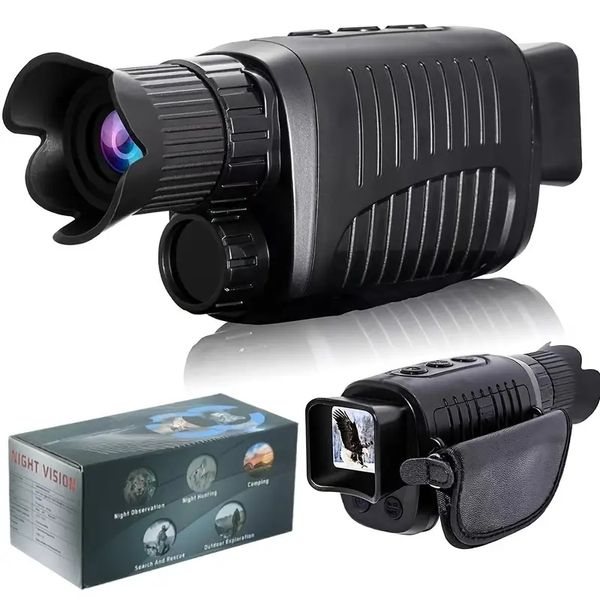 Visione notturna monoculare portatile portatile HD 1080P Tutto nero Telescopio digitale visivo diurno e notturno