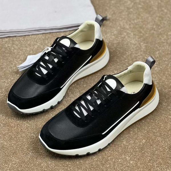 Fashion Casual Schuhe Männer Runner mit Monili laufen Sneaker Italien berühmte Elastizitätsband Low Top Strick-Kalbskalfelldesigner atmungsaktiver Nicht-Slip-Sportschuhe Box EU 38-45